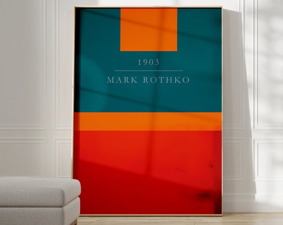 Mark Rothko Poster A Exhibition Print As Housewarming Gift Or Livingroom Decor Mark Rothko Print Birthday Gift Idea Museum Poster