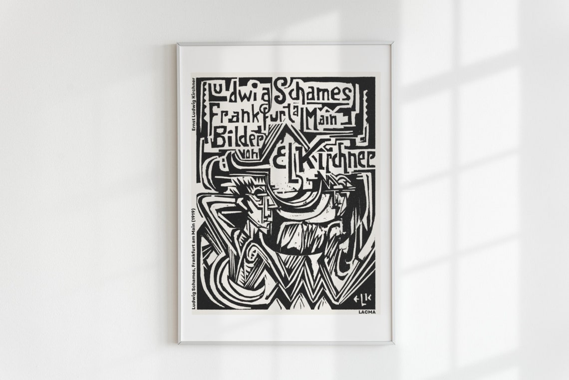 Ernst Ludwig Kirchner 1919 Ludwig Schames Exhibition Woodcut Poster