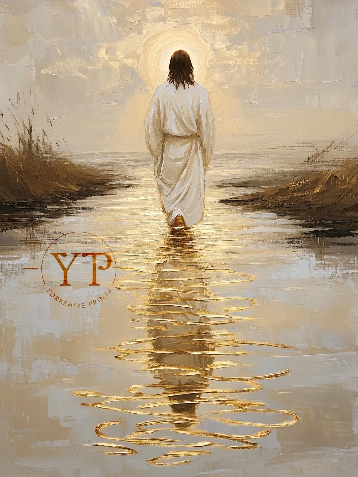 Jesus Walking On Water Modern Religious Art Print - Image 3