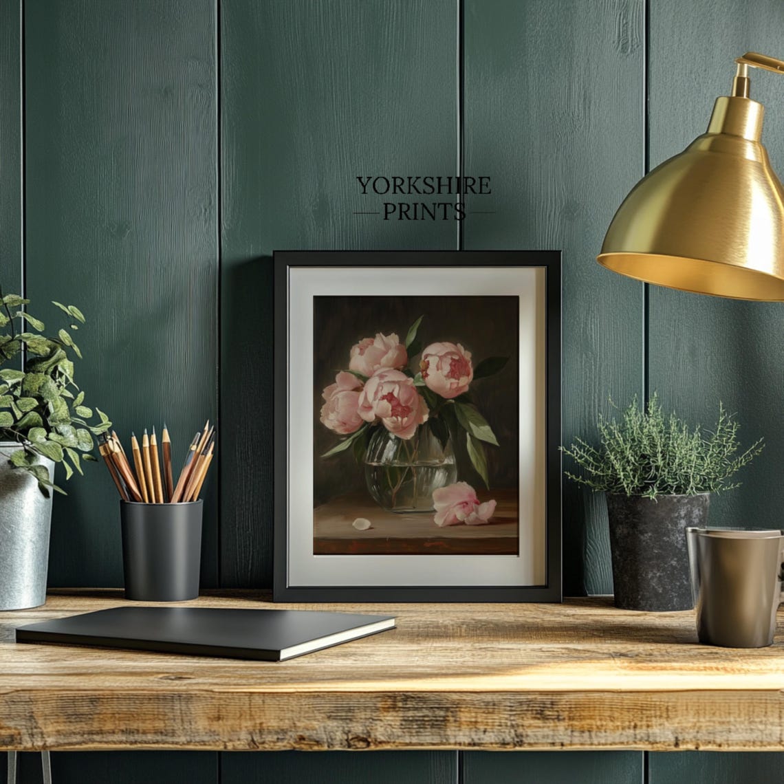 Moody Vintage Flower Print Dark Floral Still Life Oil Painting Moody Floral Wall Art Dark Moody Rose Print Dark Academia - Image 3