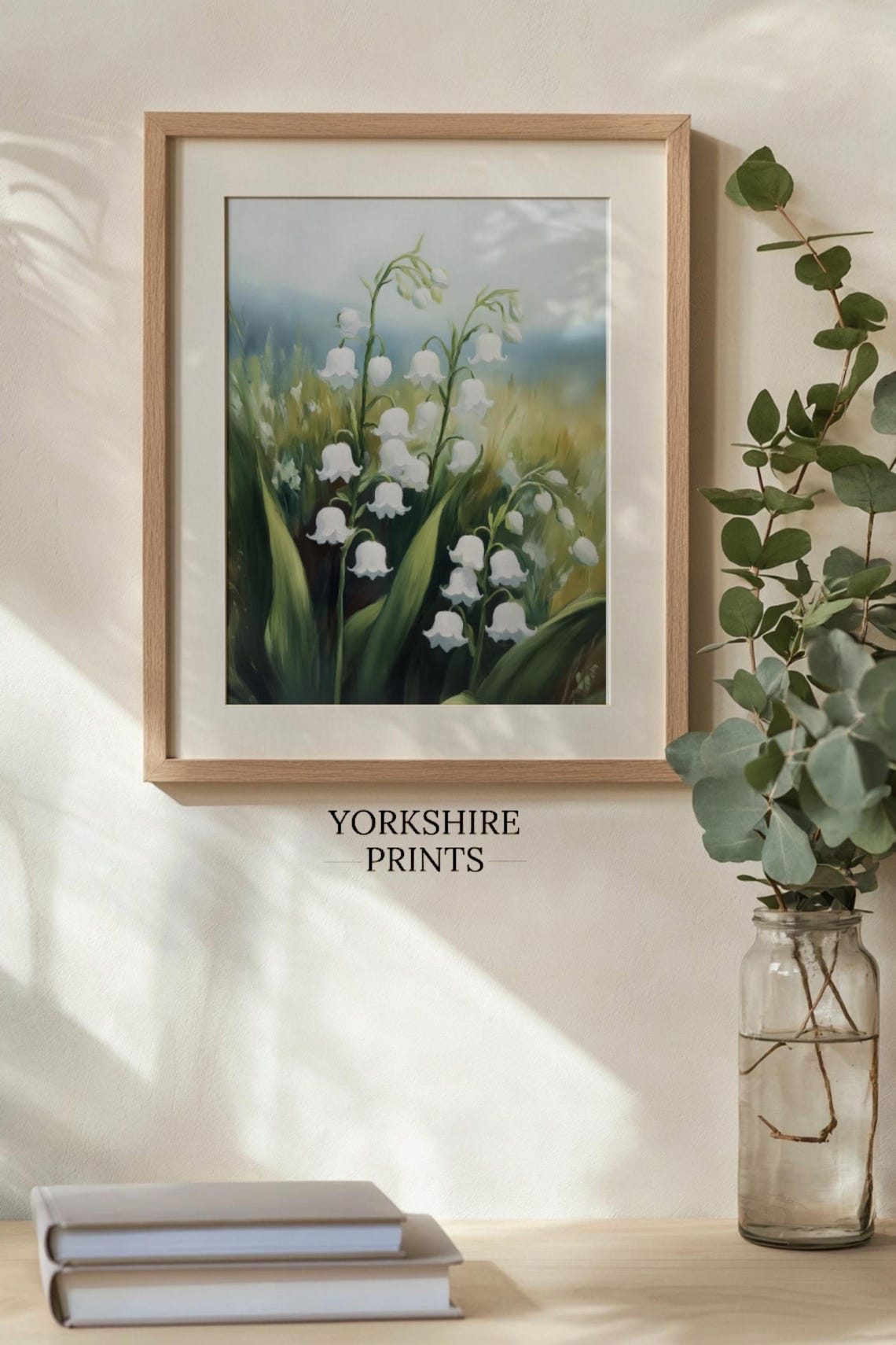 White Lily Of The Valley Bells Fresh Spring Botanical Art Poster - Image 2