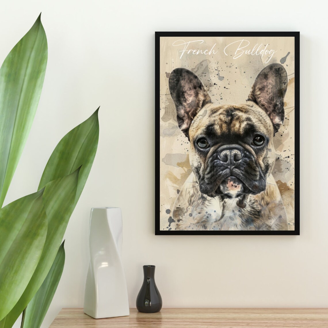 French Bulldog Watercolour Pet Portrait Art Print - Image 2