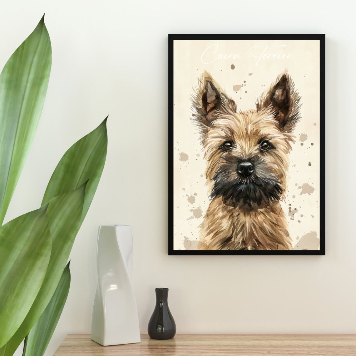 Cairn Terrier Watercolor Dog Portrait Poster for Dog Lovers Gift - Image 2