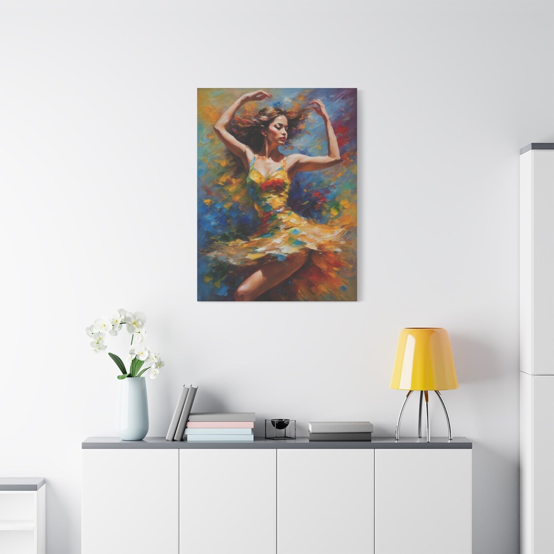 Colorful Dancer Girl, Modern Abstract Art Print - Image 4