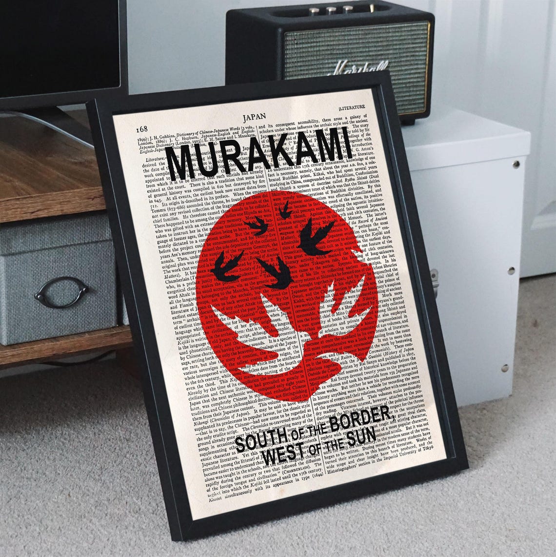 South Of The Border West Of The Sun By Haruki Murakami Instant Wall Art Reading Nook Decor Gifts Print Locally Book Cover Gifts - Image 3