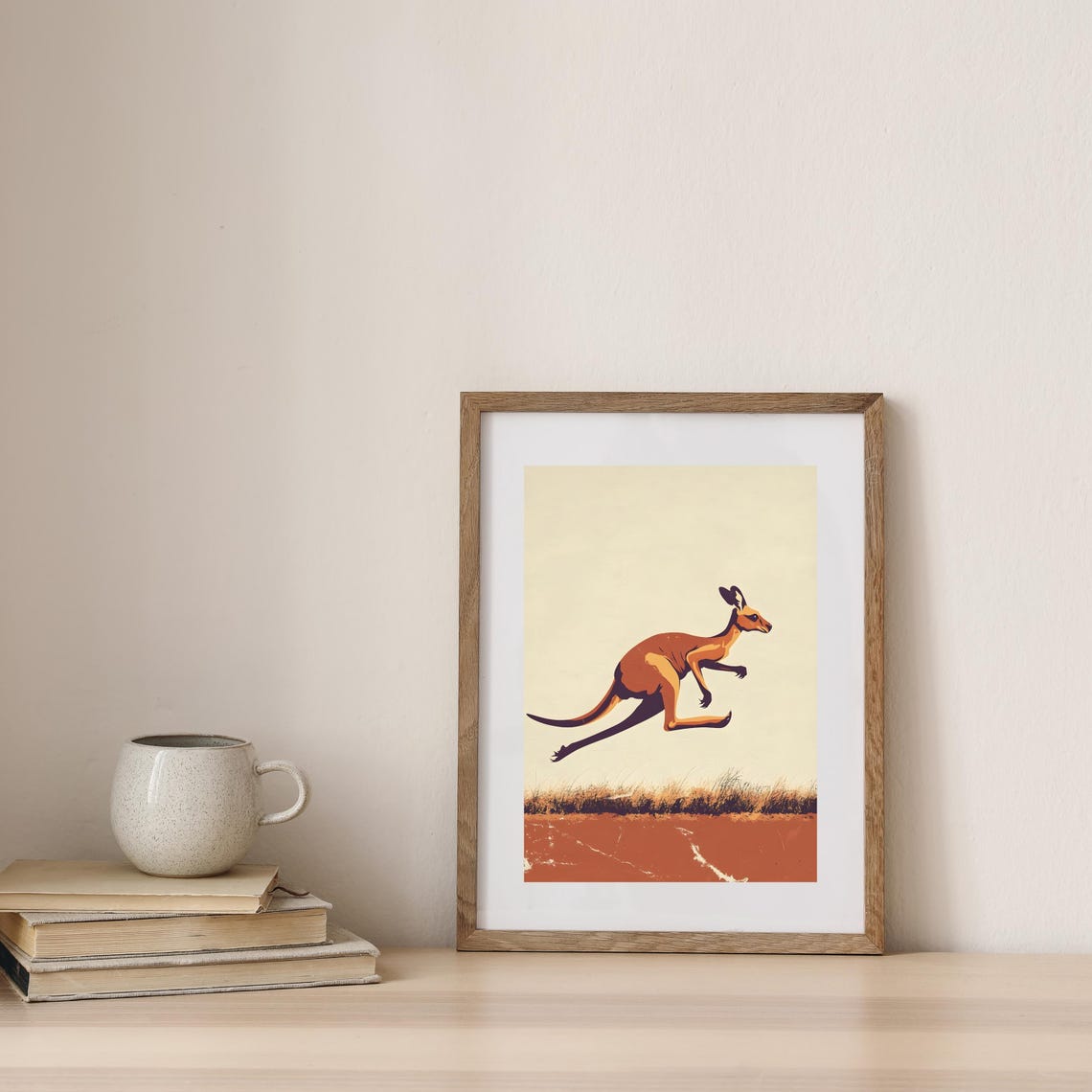 Leaping Kangaroo Red Desert Vintage Australia Wildlife Poster - Image 7