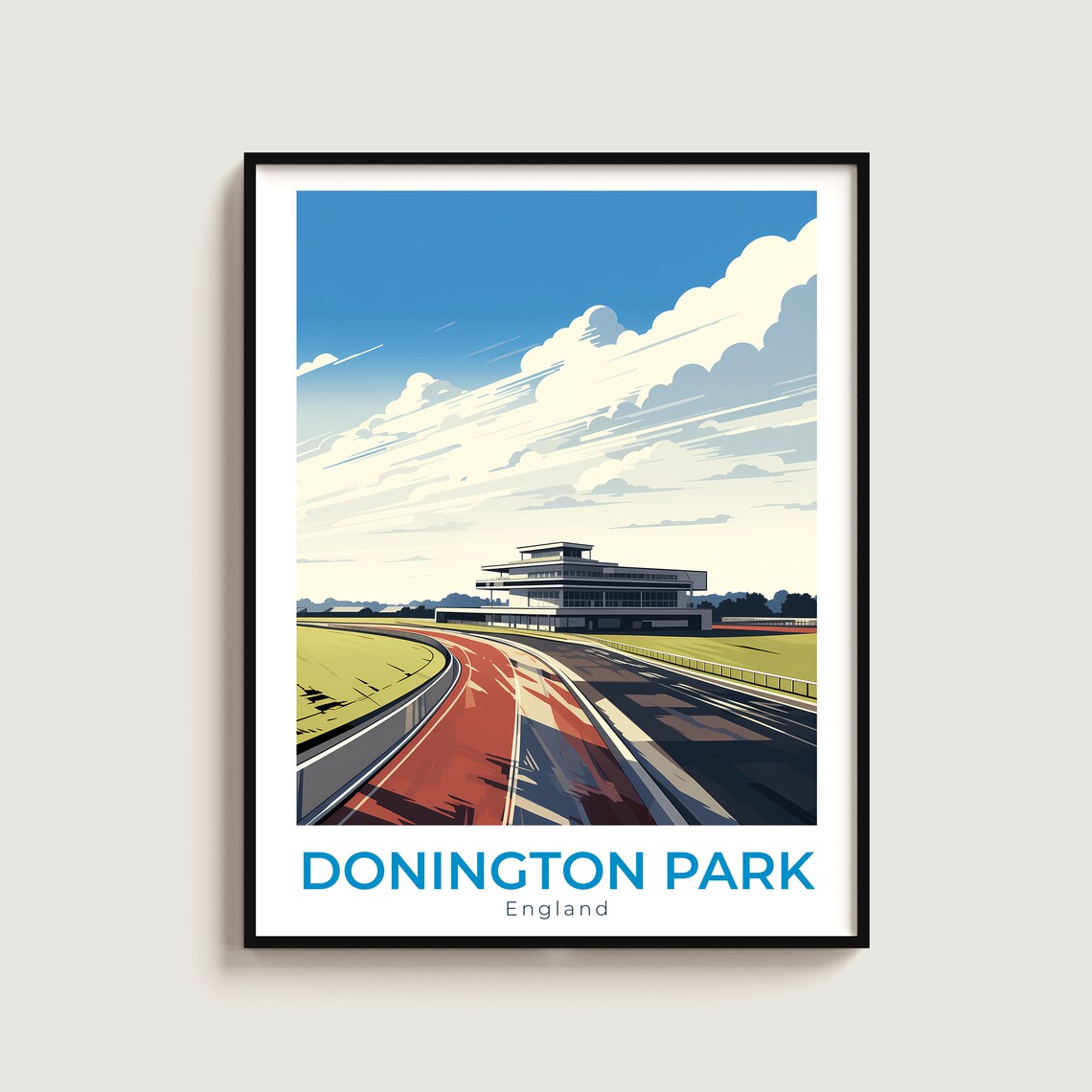 Donington Park England Race Track Control Tower Grandstand Poster