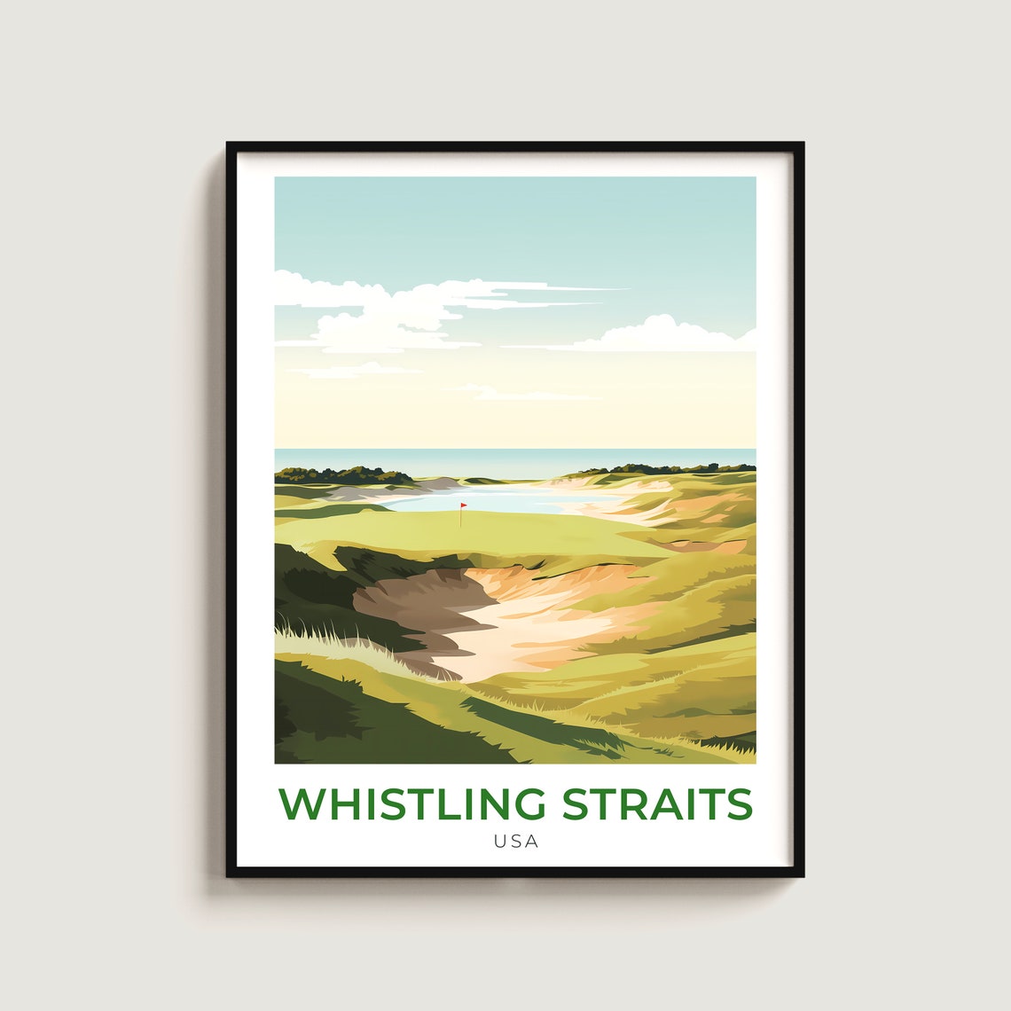 Whistling Straits Championship Golf Course Lakeside Dunes Poster