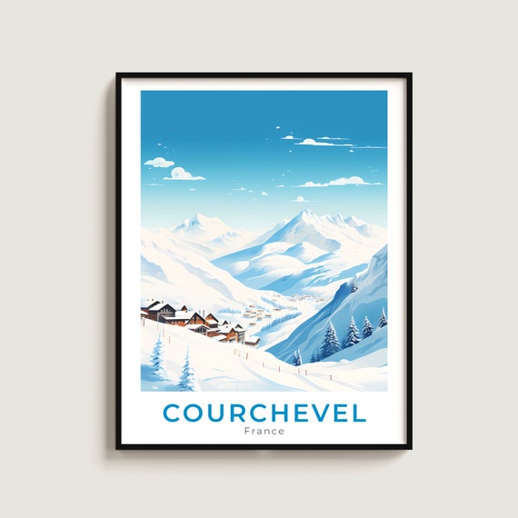 Courchevel Travel Print Wall Art Gift France Poster Home Decor Lovers Hanging