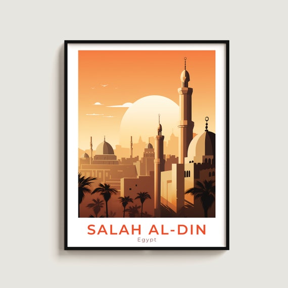 Salah Aldin Travel Print Wall Art Gift Egypt Poster Home Decor Lovers Hanging