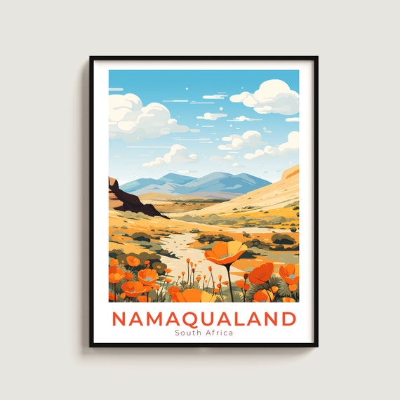 Namaqualand Travel Print Wall Art Gift South Africa Poster Home Decor Lovers Hanging