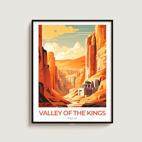 Valley Of The Kings Travel Print Wall Art Gift Egypt Poster Home Decor Lovers Hanging