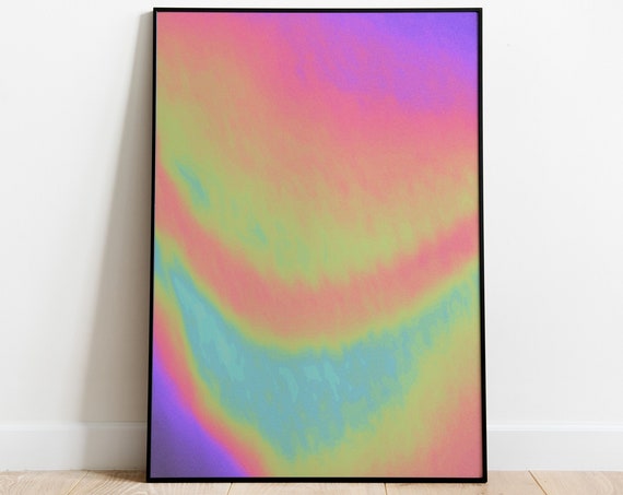 Aura Poster Retro Gradient Poster Grainy Gradient Affirmation Poster Retro Aura Gradient Aesthetic Room Decor Psychedelic Home Decor