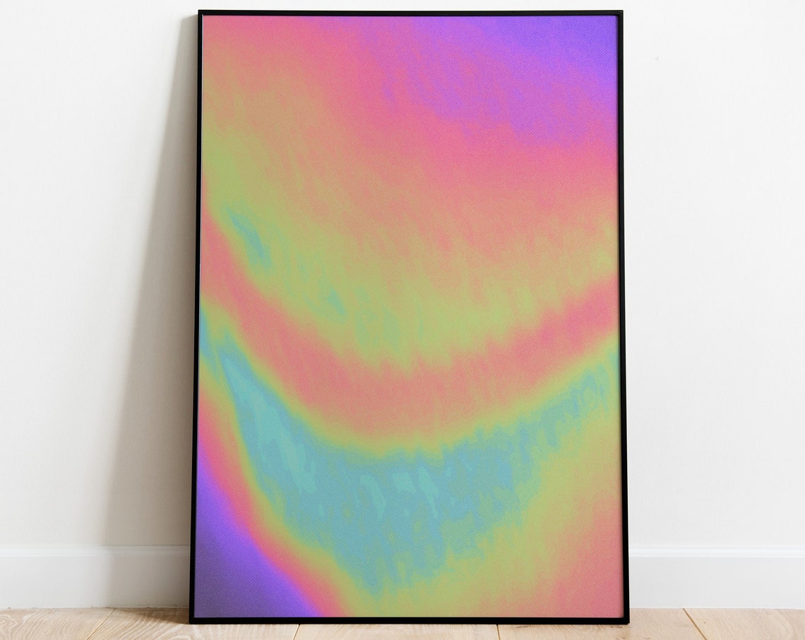 Aura Poster Retro Gradient Poster Grainy Gradient Affirmation Poster Retro Aura Gradient Aesthetic Room Decor Psychedelic Home Decor