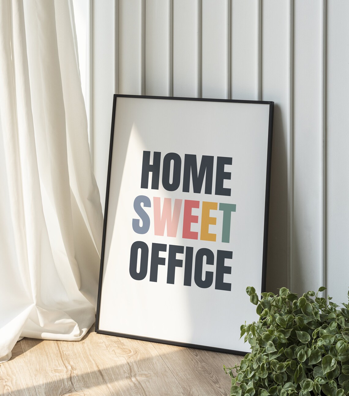 Home Sweet Office Typography Quote Art Print - Image 2