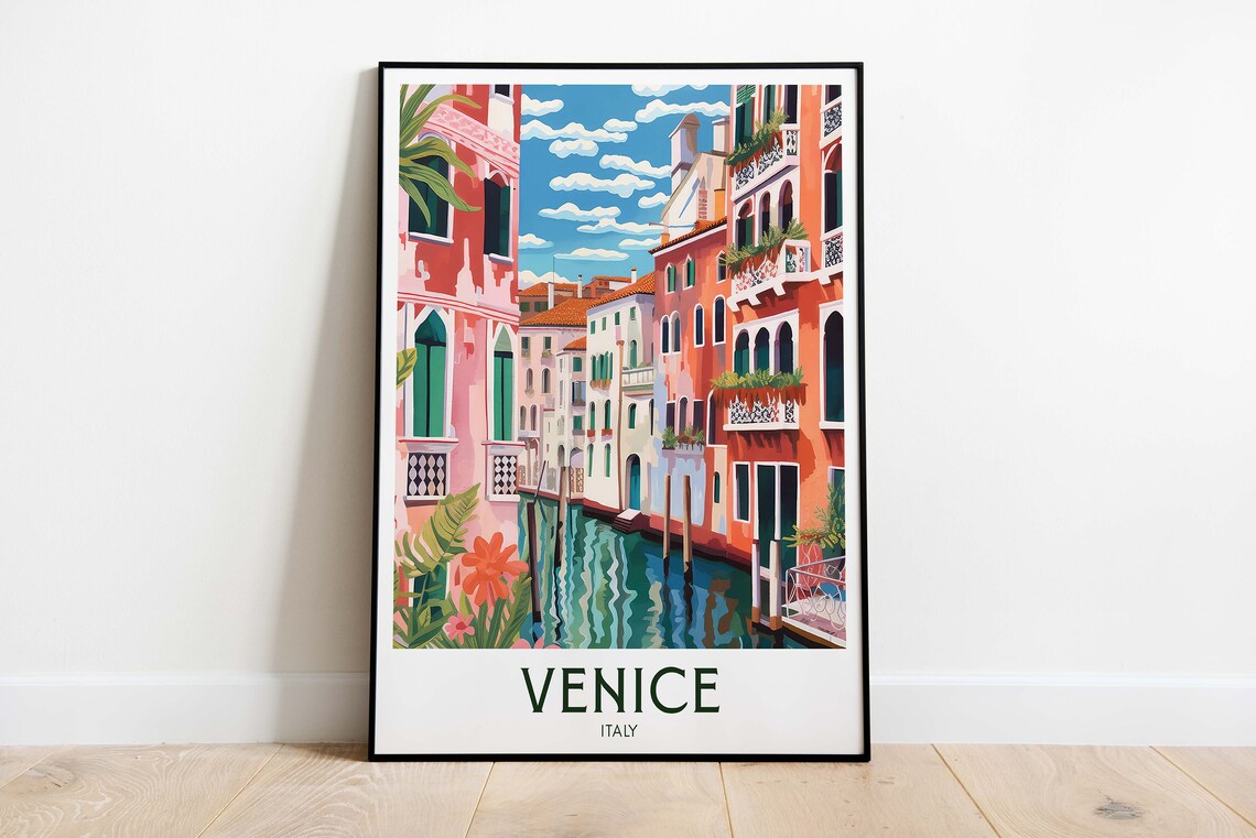 Venice Vintage Travel Poster, Europe Wall Decor - Image 2