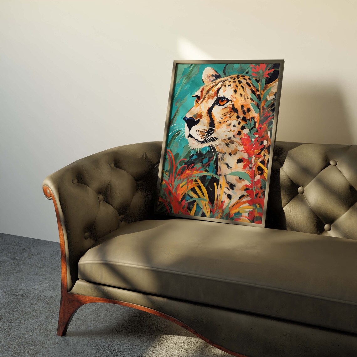 Cheetah Animal Print Aesthetic Poster Print - Image 3
