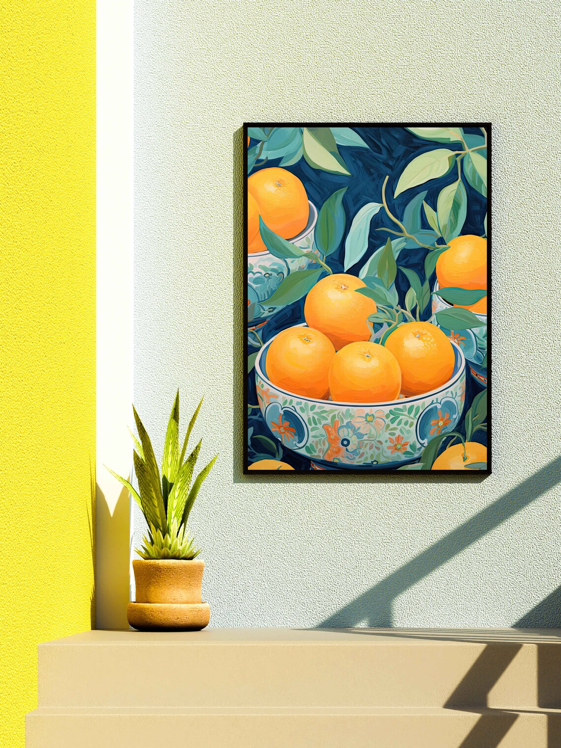 Oranges Still Life Painting, Maximalist Home Decor - Image 3