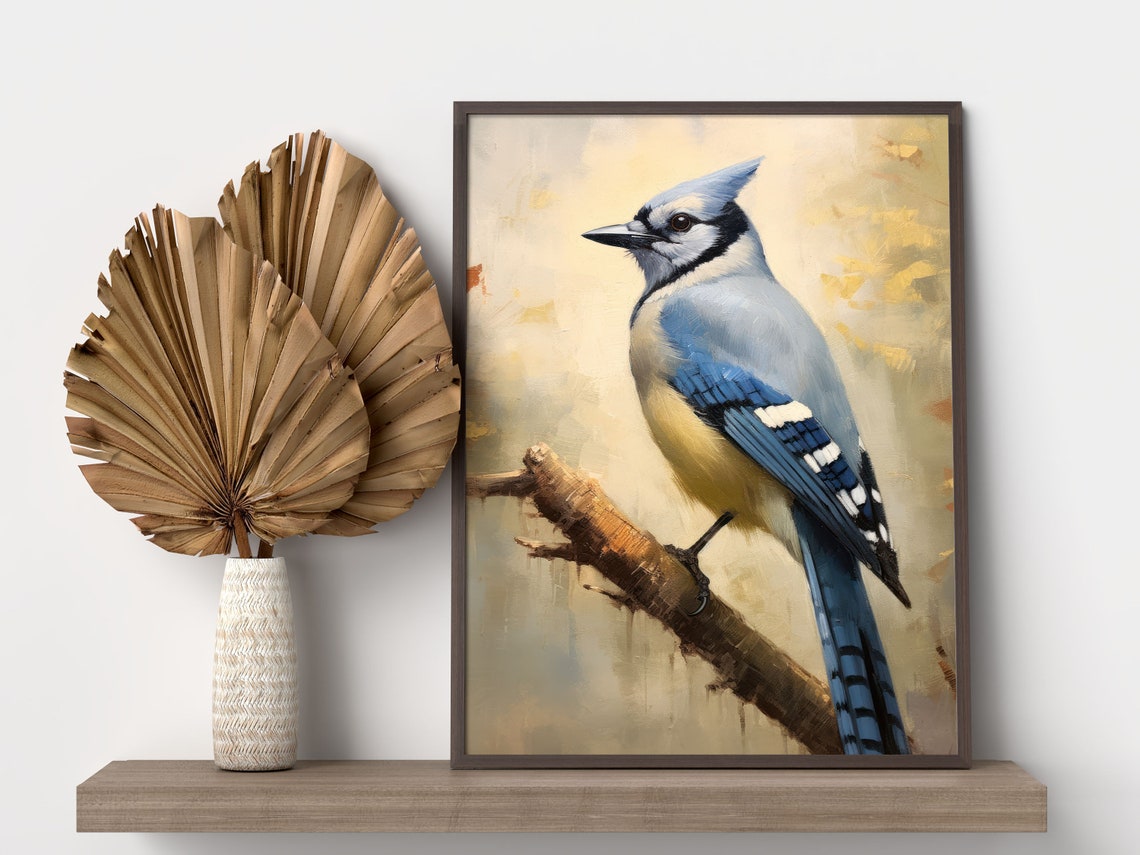 Wall Art Vintage Bird Painting Neutral Tones Farmhouse Woodland Rustic Nursery Prints - Image 2