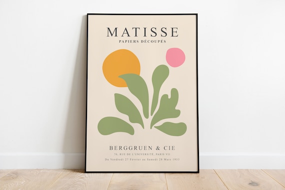 Matisse Berggruen 1953 Green Cut Paper Plant Exhibition Poster