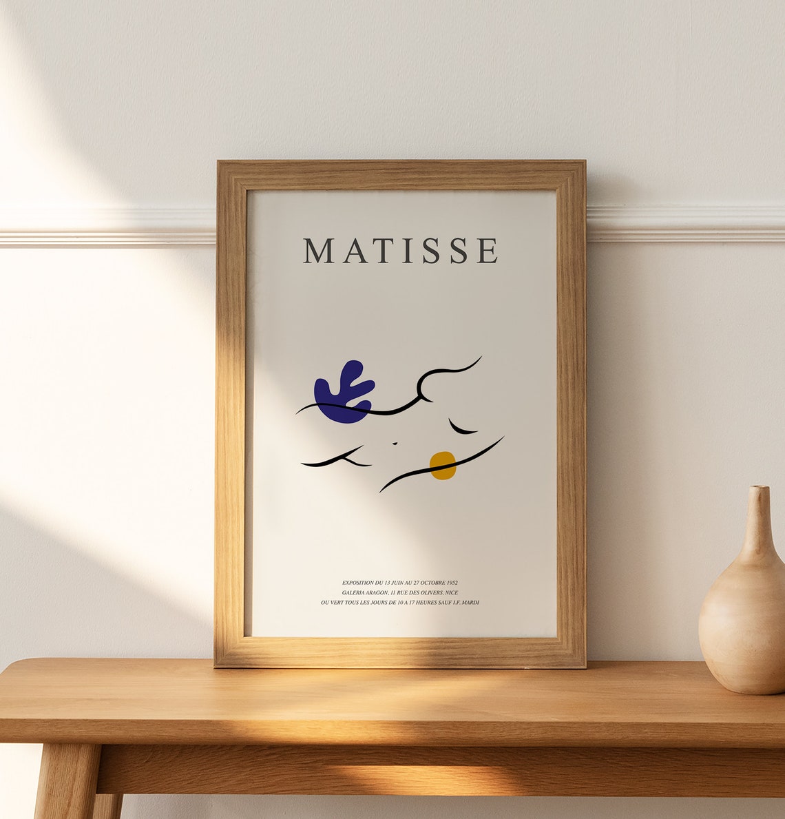Matisse 1953 Nice Exhibition Abstract Ink Line Art Style Poster - Image 2