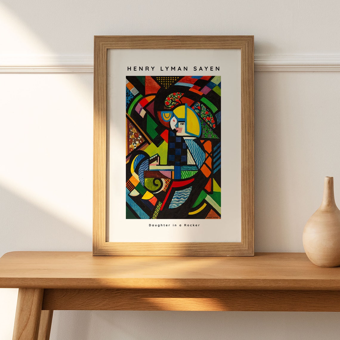 Henry Lyman Sayen Daughter in a Rocker Modern Cubist Art Print - Image 2