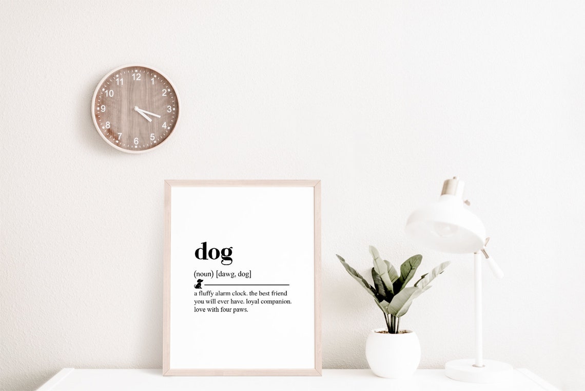 Dog Art Dog Definition Dog Print Definition Print Dog Decor Dog Poster Dog Lover Gift Pet Art Gifts For Dog Owners - Image 2