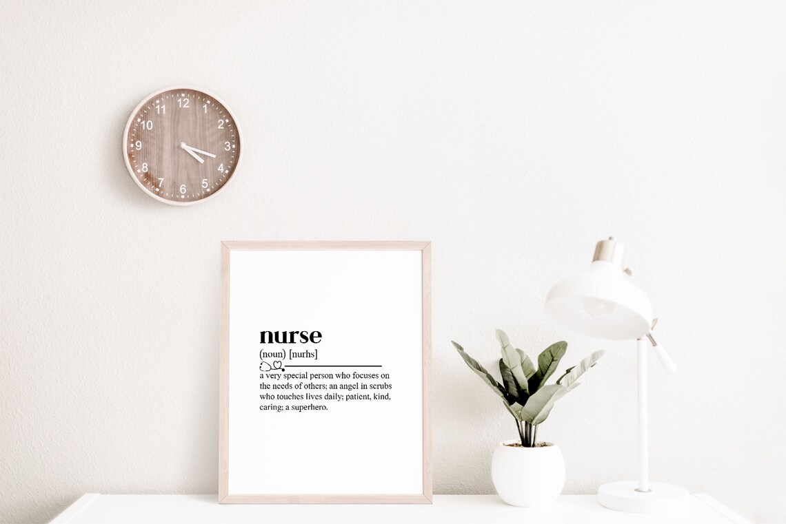 Nurse Definition Gift Definition Art Print - Image 2