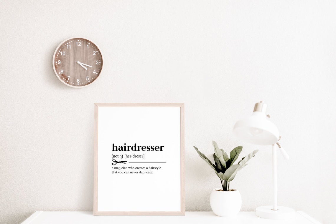 Hair Salon Wall Art Hairdresser Gift Hairdresser Definition Print Hair Salon Decor Hair Quotes Hair Salon Prints - Image 2