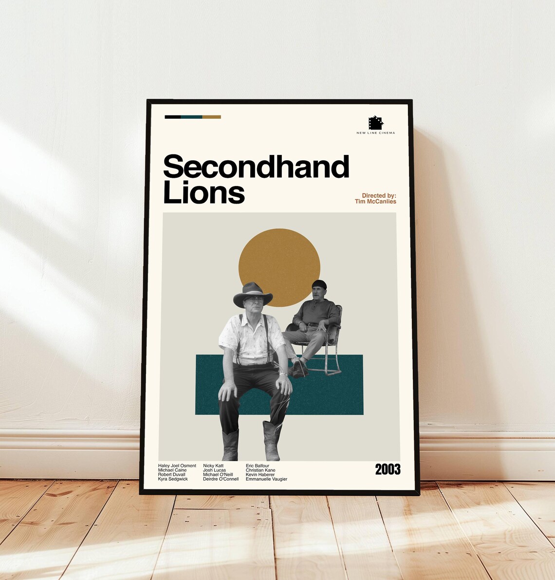 Secondhand Lions 2003 Michael Caine Minimalist Film Art Movie Poster