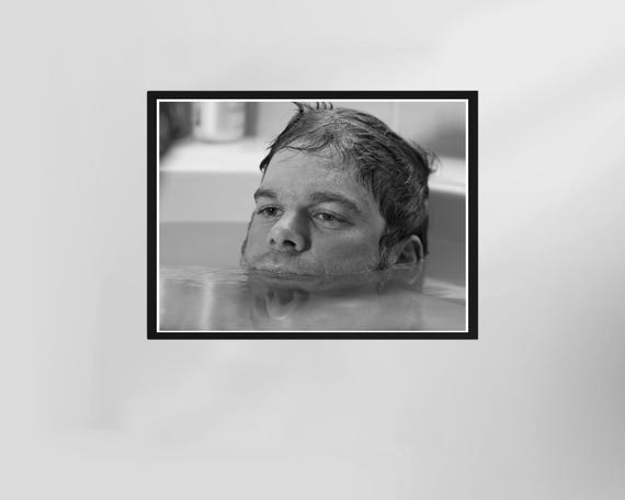 Dexter Tv Series Poster Funny Bathroom Wall Art Black And White Toilet Print Restroom Decor