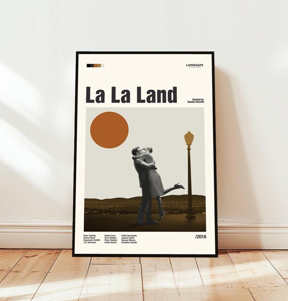 La La Land 2016 Minimalist Movie Poster Dance Scene Starring Emma Stone