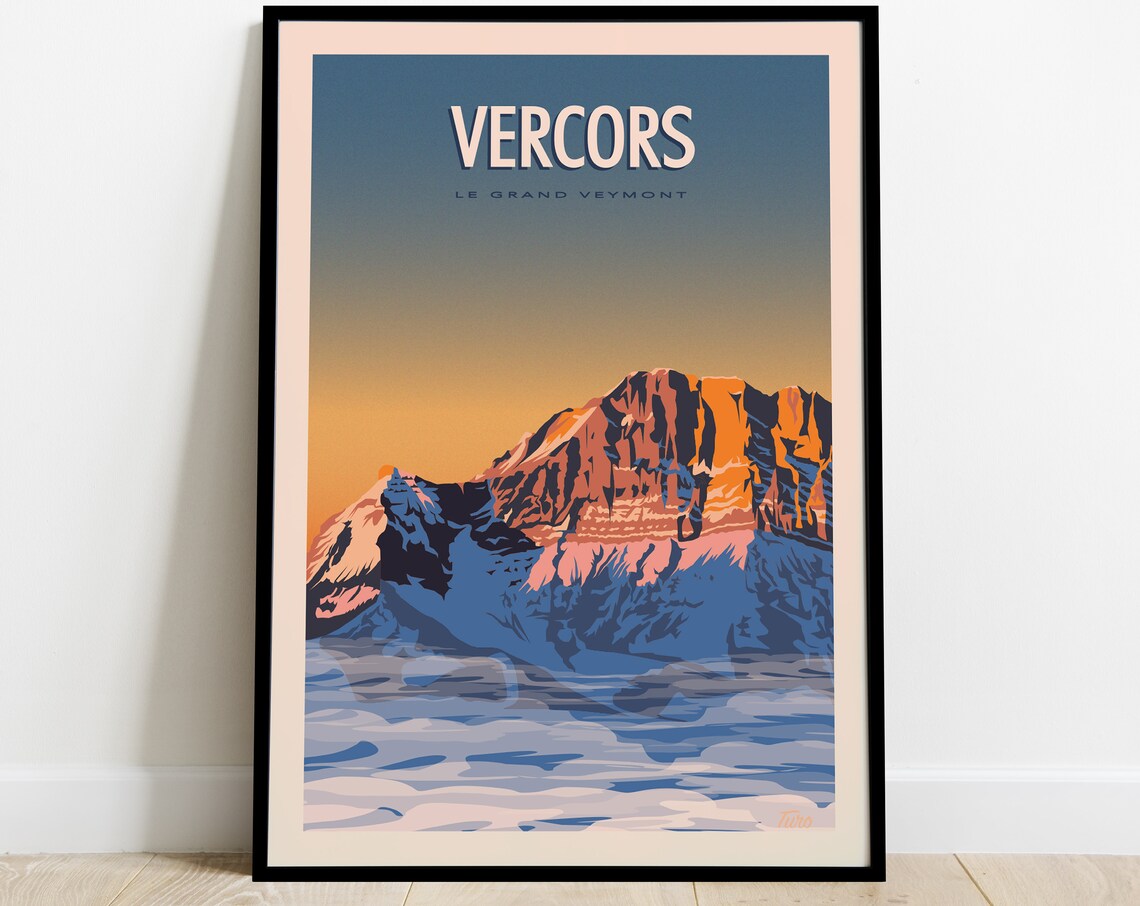 Vercors Vintage Travel Poster, Le Grand Veymont - Image 3