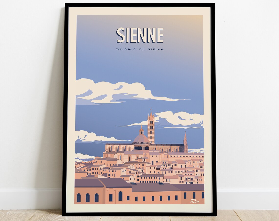 Siena Vintage Travel Poster, Duomo Di Siena