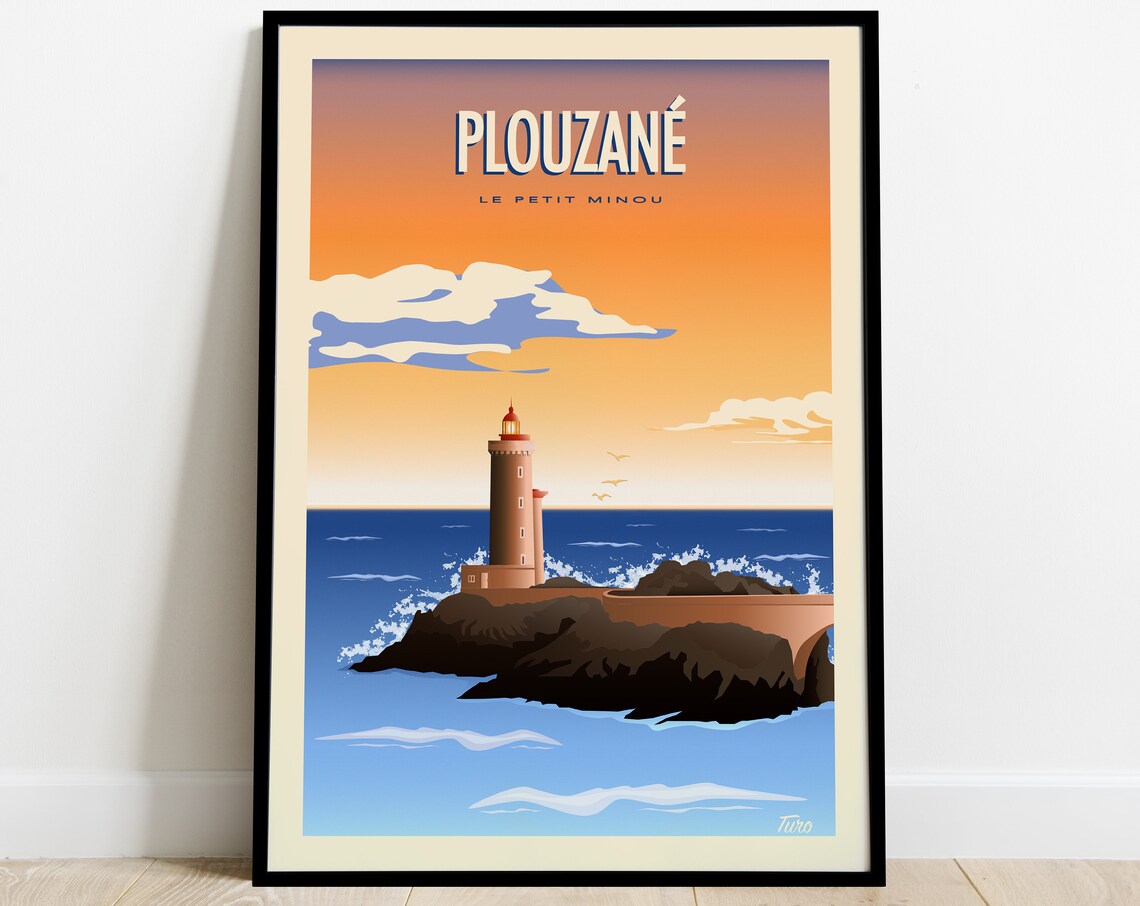 Le Petit Minou Travel Poster, Vintage Brittany