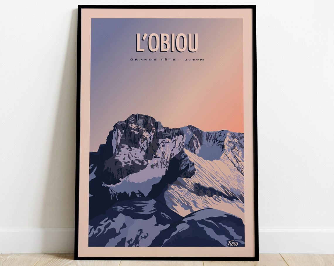 Lobiou Vintage Travel Poster, Dvoluy Massif