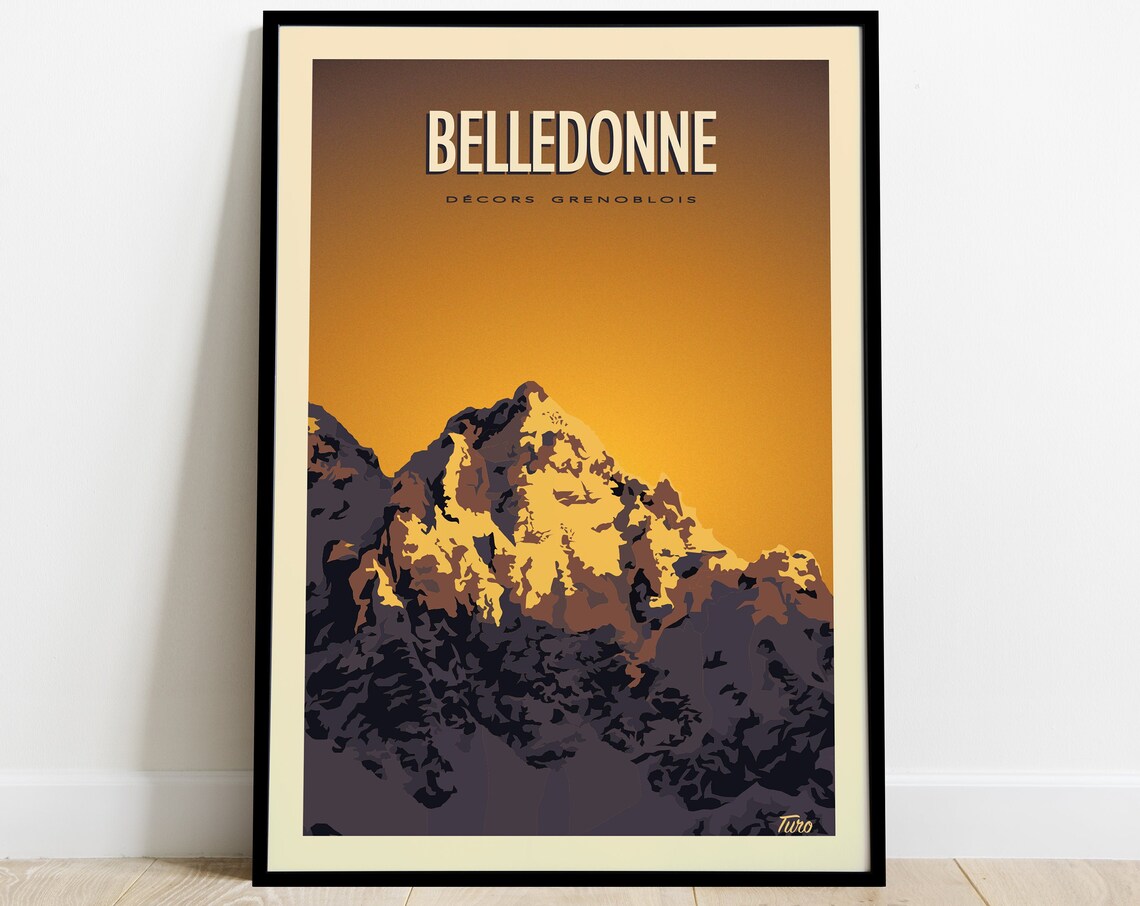 Belledonne Vintage Travel Poster, Isre Poster - Image 3