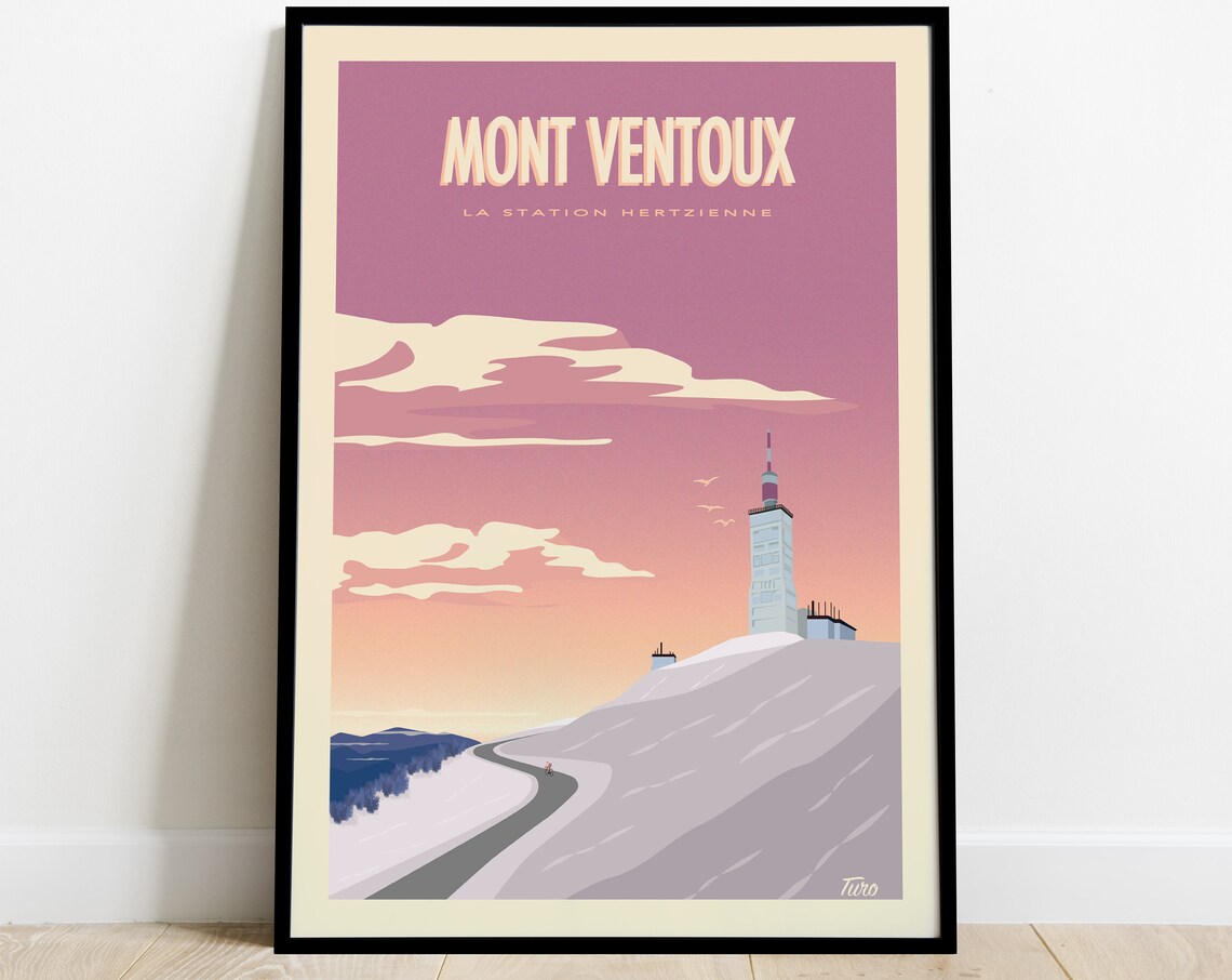 Mont Ventoux Vintage Travel Poster, Drôme