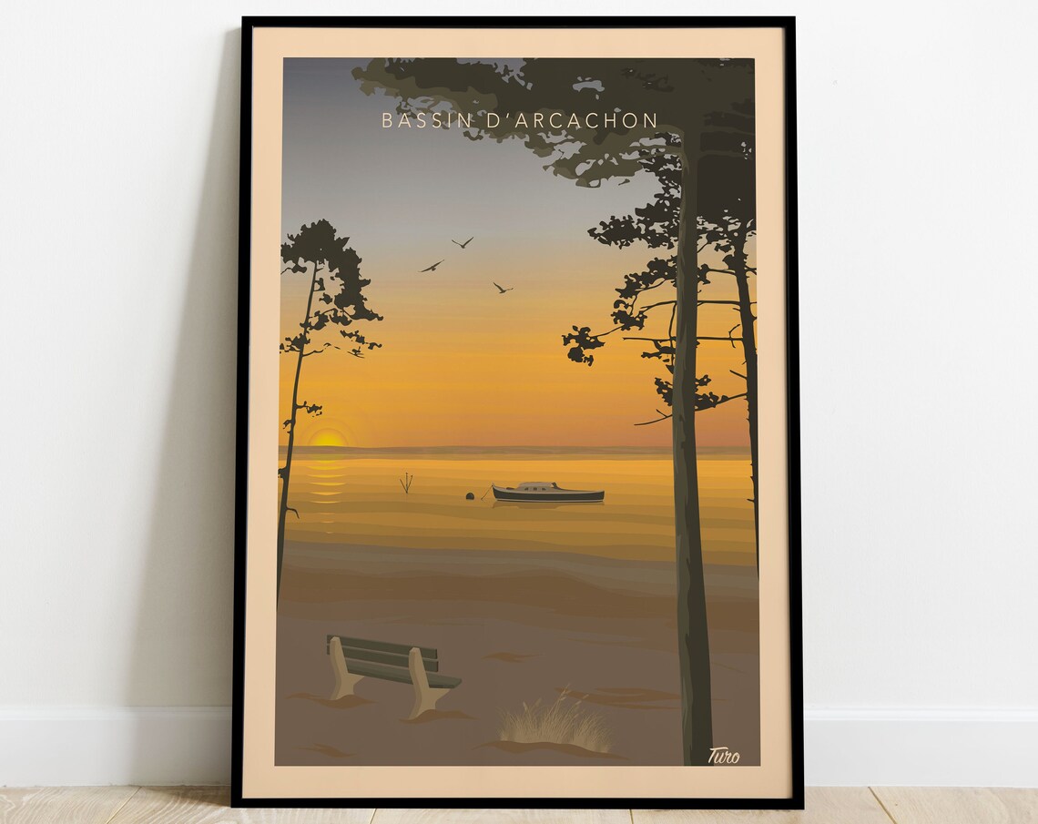 Arcachon Bay Vintage Travel Poster, South West Coast - Image 3