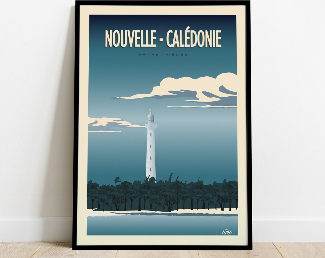 New Caledonia Vintage Travel Poster, Paradise Islands