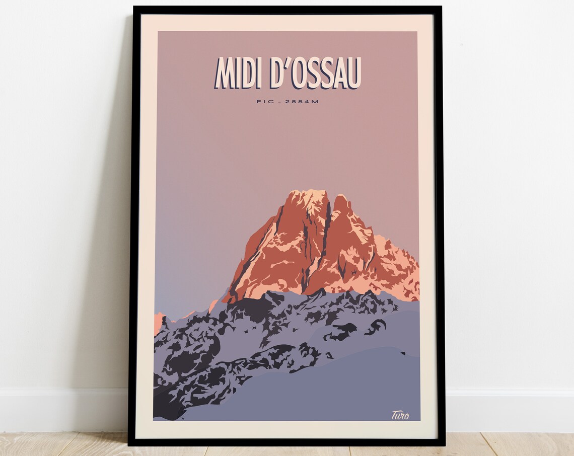 Pic Du Midi Dossau Vintage Travel Poster Print - Image 3