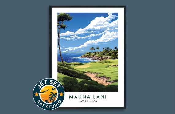 Mauna Lani Golf Course Poster Print Hawaii Wall Art Framed Unframed Canvas Gift