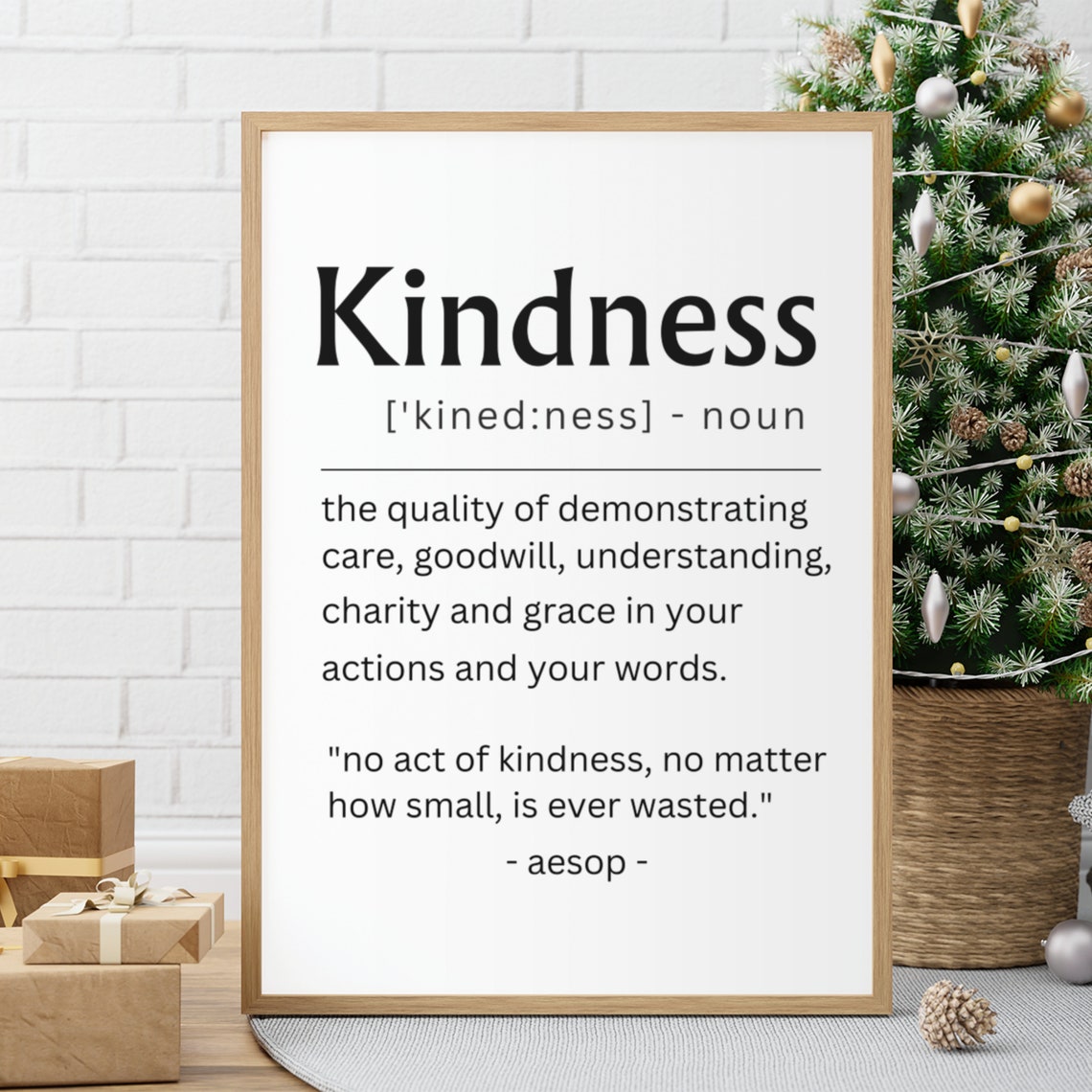 Kindness Definition Inspirational Quote Classroom Decor Poster - Image 9