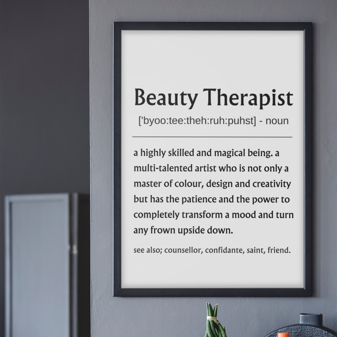 Beauty Therapist Definition Magical Artist Appreciation Poster - Image 4
