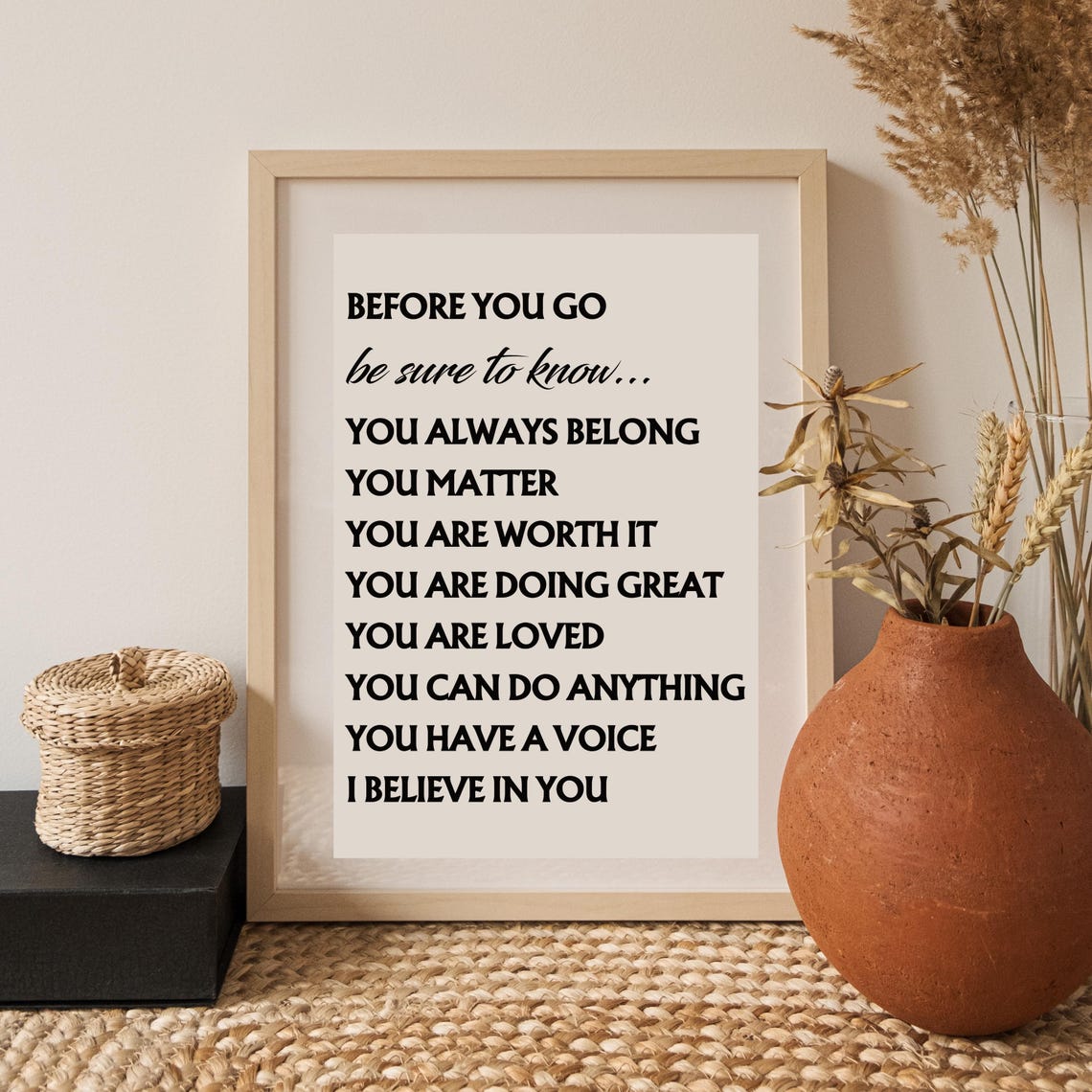 Before You Go Be Sure To Know Affirmations Kids Encouragement Poster - Image 2