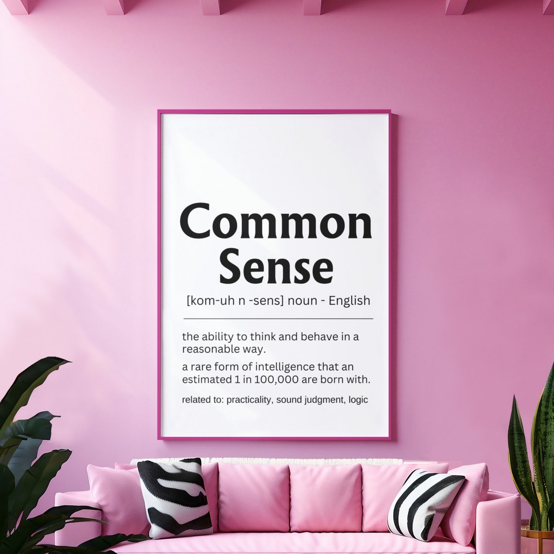 Common Sense Funny Definition Quote Office Humor Wall Poster - Image 9