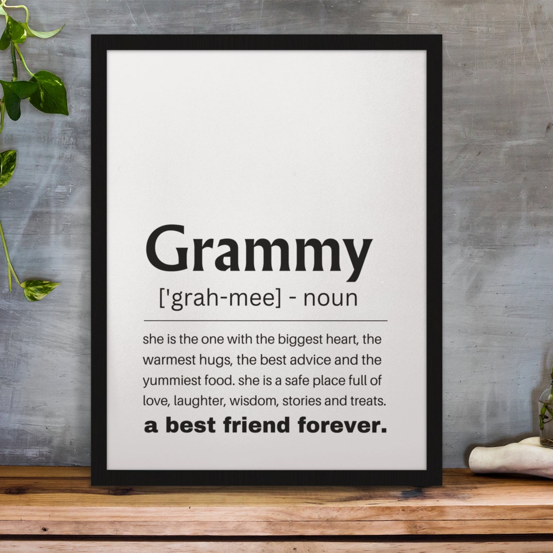 Grammy Definition Sign Best Friend Forever Gift Family Poster