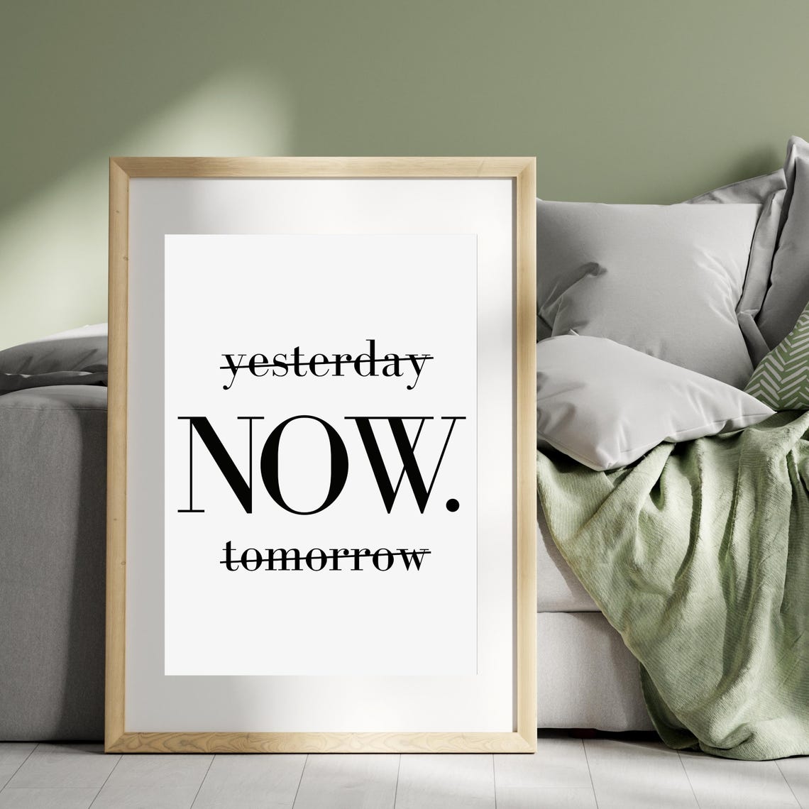 Yesterday Now Tomorrow Live In The Moment Mindfulness Quote Poster - Image 9