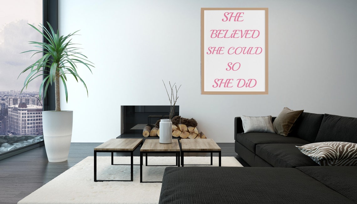 She Believed She Could So She Did Set Of 4 Empowering Poster For Women - Image 2