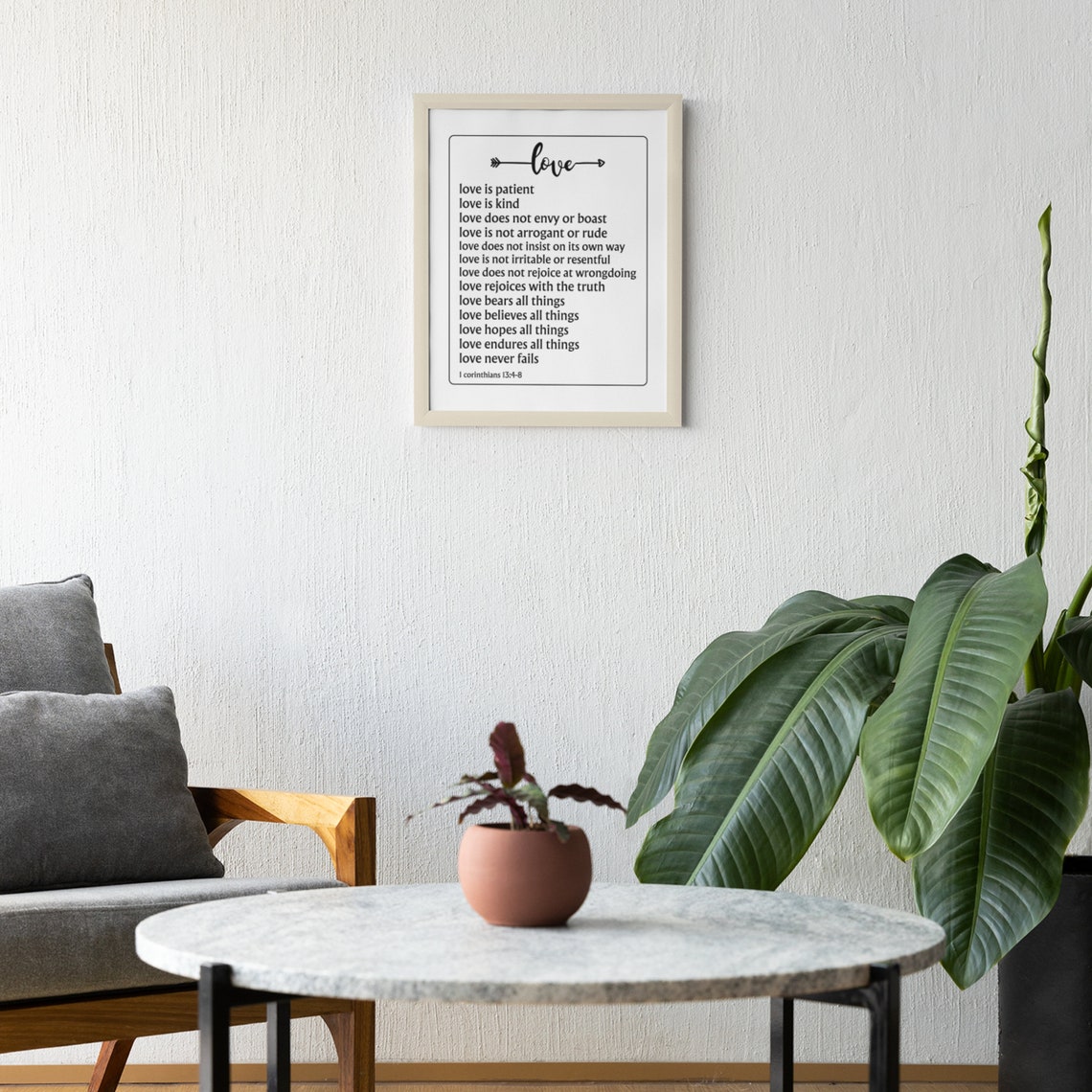 Love Is Patient Love Is Kind 1 Corinthians 13 Scripture Poster - Image 7